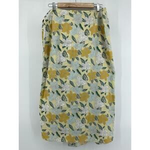 Vintage Sportif Wrap Skirt Swim Cover Floral Print Waste 32” Length 35”